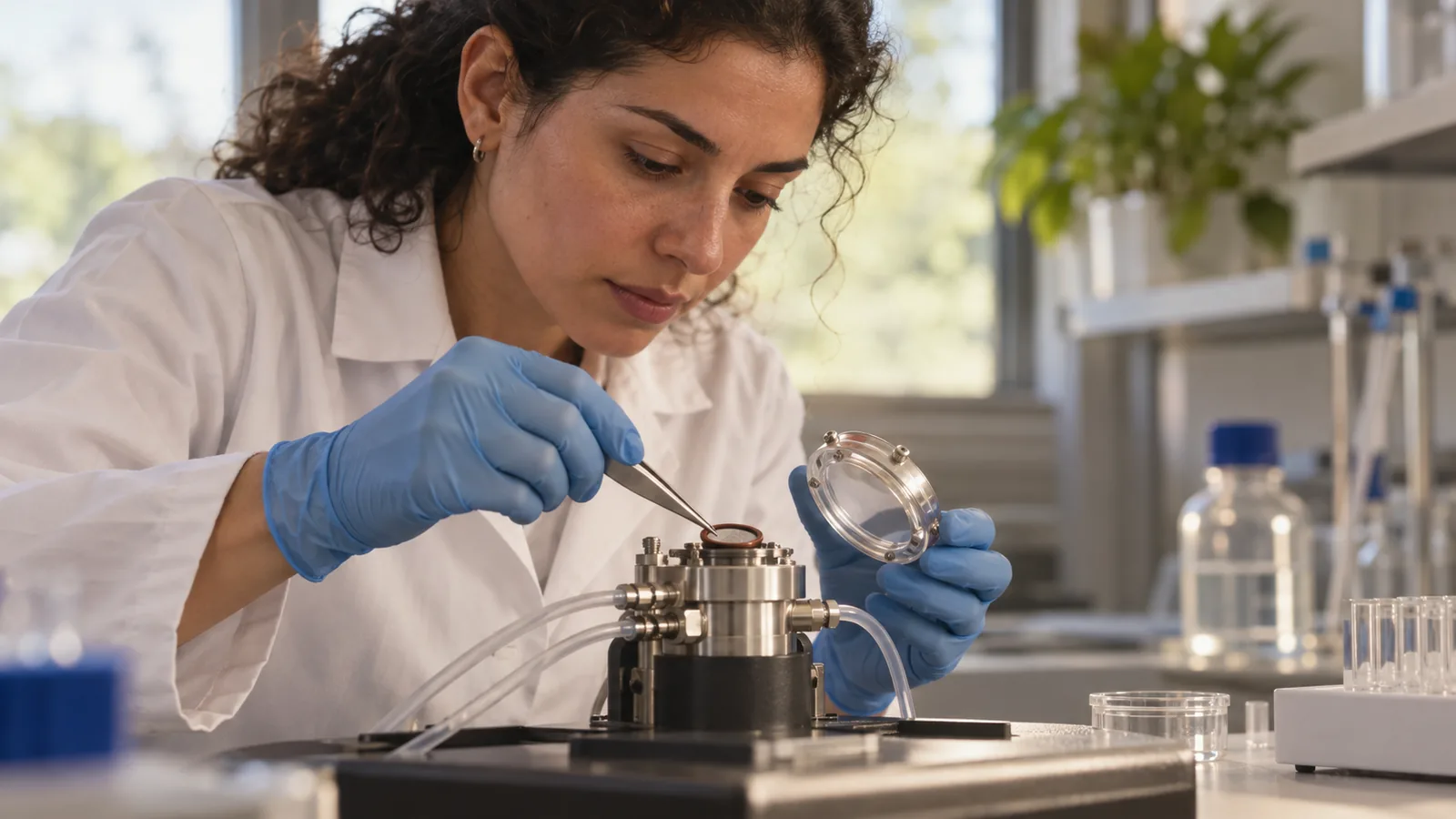 Laboratory chamber used to study cellular oxygen consumption